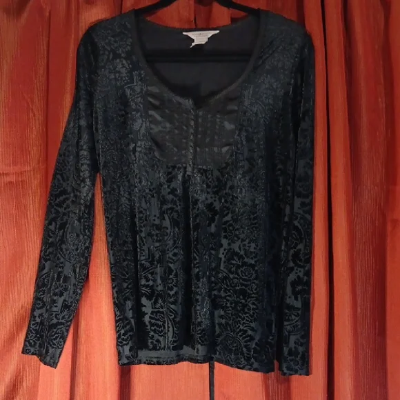 Denim & Supply Ralph Lauren Black Floral Blouse - Picture 1 of 9